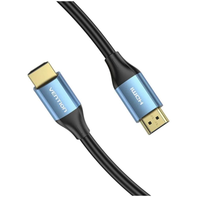 Кабель аудио-видео VENTION ALHSH, HDMI m - HDMI m , ver 2.0, AWG30, 2м, GOLD, черный
