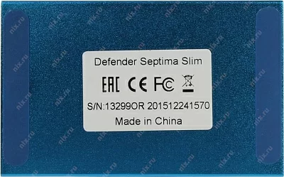 Разветвитель Defender Septima Slim 83505 7-Port USB2.0 HUB + б.п.