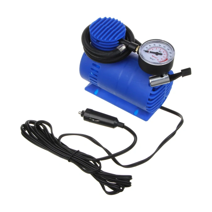 Компрессор автомобильный РОКОТ 12 л/мин, 60 Вт, провод 2,7 м+ переходники 713-122