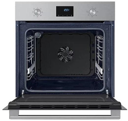 Духовой шкаф электрический Samsung NV68A1145RS/WT,  68л,  дверца с 3 стеклами,  серебристый