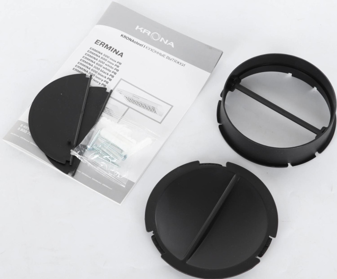 Вытяжка козырьковая Krona Ermina 600 нержавеющая сталь управление: кнопочное 1 мотор КА-00001061