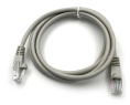 Патч-корд KINGPRICE KP-PC-c5e-1.5m-g литой (molded), UTP, кат.5E, 1.5м, 4 пары, 26AWG,  алюминий омедненный,  одножильный,  серый