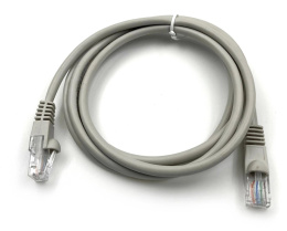 Патч-корд KINGPRICE KP-PC-c5e-1.5m-g литой (molded), UTP, кат.5E, 1.5м, 4 пары, 26AWG,  алюминий омедненный,  одножильный,  серый