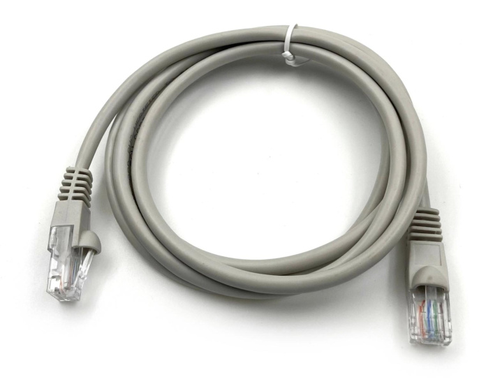 Патч-корд KINGPRICE KP-PC-c5e-1.5m-g литой (molded), UTP, кат.5E, 1.5м, 4 пары, 26AWG,  алюминий омедненный,  одножильный,  серый