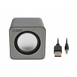 CBR CMS 90 Grey, Акустическая система 2.0, питание USB, 2х3 Вт 6 Вт RMS , материал корпуса пластик, 3.5 мм линейный стереовход, регул. громк., цвет серый