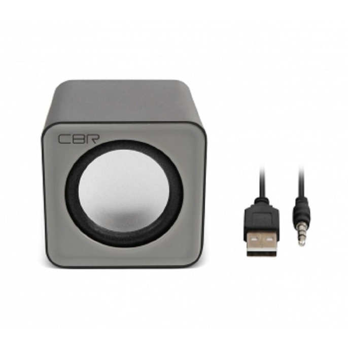 CBR CMS 90 Grey, Акустическая система 2.0, питание USB, 2х3 Вт 6 Вт RMS , материал корпуса пластик, 3.5 мм линейный стереовход, регул. громк., цвет серый