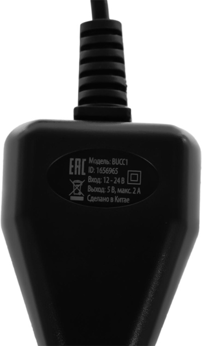 Автомобильное зарядное устройство Buro BUCC1,  USB-C, 10Вт, 2A, черный [bucc10s00cbk]