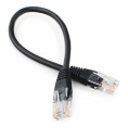 Патч-корд PREMIER PP12-0.25M/BK литой molded , UTP, кат.5E, 0.25м, 4 пары, 26AWG, алюминий омедненный, многожильный, черный