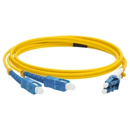 Оптический патч-корд TWT дуплексный, LC/UPC-SC/UPC, SM, 0.5 м 2LC-2SC/SU-0.5