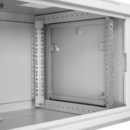 Шкаф телекоммуникационный 19" настенный 6U ExeGate EC-WM-6U.450.G.GREY (19”, 6U, 600x450x370mm (ШхГхВ), передняя дверь закаленное стекло, съемные боковые панели, пыле- и влагозащита IP23, светло-серый RAL 7035) EX298599RUS