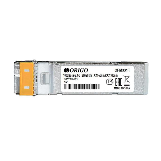 Трансивер OFM331T/ 20KM WDM SFP transceiver, 1000Base-BX-D, 1000Base-BX-D, Tx:1550 nm, Rx:1310 nm, Single-Mode, 20KM OFM331T/20KM/A1A