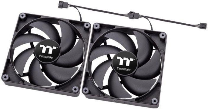 Вентилятор для корпуса Thermaltake CT140 140х140x25 черный 4-pin 30.5дБ упак.:2шт CL-F148-PL14BL-A Ret