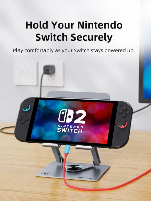 Эргономичная подставка CABLETIME CS23G (CT-PSR04-AG) – устойчивая, с поворотом на 360° для планшета
