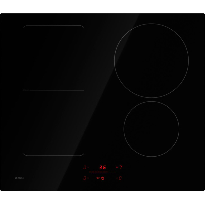 Варочная панель ASKO/ Варочная панель ASKO, Арт. 744744 ПРОМО, 60 см, индукция, слайдерное управление, автоматическое распознавание посуды, объединение зон, 9 уровней мощности, Boost, таймер, индикатор остаточного тепла, цвет черный