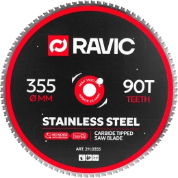 Диск пильный по нержавеющей стали Ravic 355x2.2/1.8x25.4 мм Z=90 211.0355