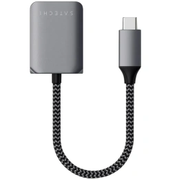 Адаптер Satechi USB-C to Audio PD Charger Adapter. Цвет: серый космос. (ST-UCAPDAM)