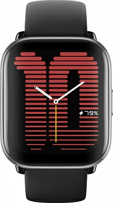 Смарт-часы Amazfit Active A2211 35.9мм 1.75" AMOLED корп.черный рем.черный разм.брасл.:135-190мм (1746349)