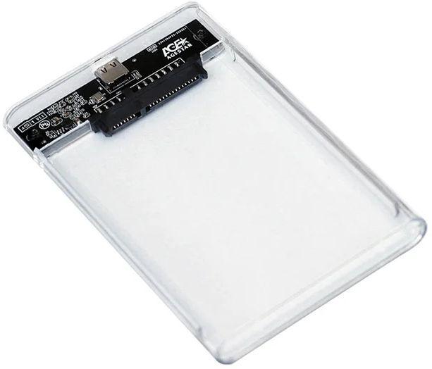 Внешний корпус для HDD/SSD AgeStar 3UB2P4C, прозрачный