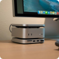 Внешний корпус для SSD Satechi USB4 NVMe SSD Enclosure For Mac mini M4 Up To 40Gbps Up To 8TB. Цвет: серебристый (ST-EU4SNSS)