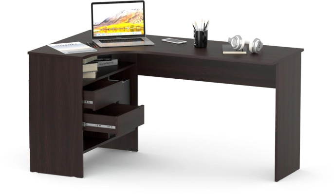 Стол компьютерный Сокол СПм-25 Л, ЛДСП, венге