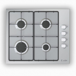 Газовая варочная панель LEX GVS 644-1 IX,  4 конфорки,  нержавеющая сталь,  серебристый