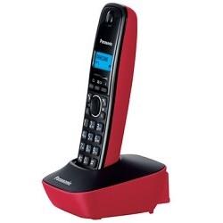 Радиотелефон Panasonic KX-TG1611RUR база + трубка, АОН, CallerID, экран монохромный, клавиатура без подсветки, цвет черный/красный