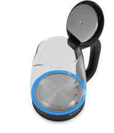 Чайник электрический Vitek VT-7032 1.8л. 1850Вт прозрачный/черный корпус: стекло