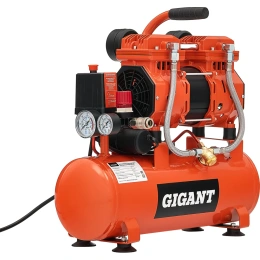 Безмасляный малошумный компрессор (9 л; 8 бар; 195 л/мин) Gigant GSWK-9/1400