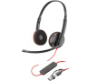 Гарнитура проводная/ Poly Blackwire 3220 Stereo USB-C Headset +USB-C/A Adapter Bulk (8X228A6)