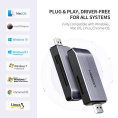 Кардридер мультифункциональный UGREEN CM180 (50541) USB-A 3.0 to TF/SD/CF/MS Multifunction Card Reader Multi-Read. Цвет: серый космос