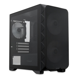 Корпус HSPD M321, Mesh Mini-tower, Black, slide TG, 0.45 SPCC, 2x140mm ARGB+1x120mm ARGB mATX, mITX 160/340/184mm 2x2.5", 2x3.5", 4xPCI 2xUSB-A 3.0, 1xUSB-A 1.0 390x200x385mm M321-TGBK-ARGB