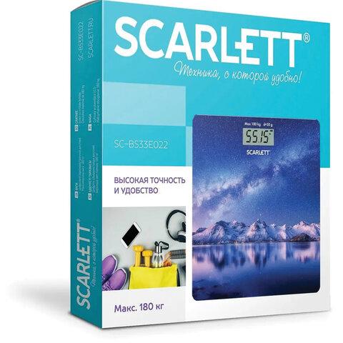 Весы напольные электронные Scarlett SC-BS33E022 макс.180кг синий