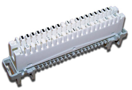 Плинт Lanmaster (TWT-LSA10P-DIS-09) 10 пар LSA-PROFIL размык. ABS пластик белый