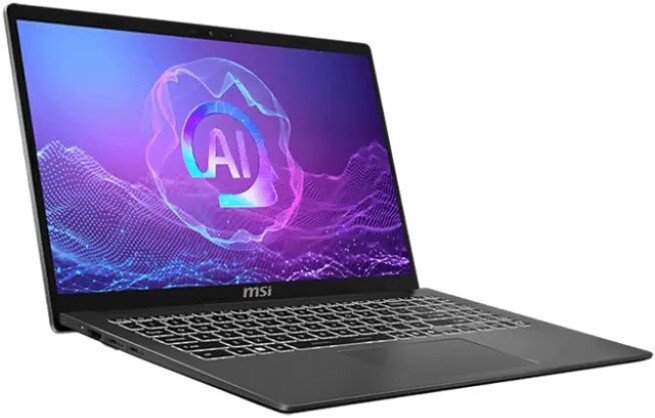 Ноутбук MSI MS-15SK Modern A15 AI+ F3HMG-006XBY 9S7-15SK21-006 15.6" FHD IPS/Ryzen AI 5 330/16GB/SSD512GB/Intel Graphics/White Backlight/DOS/Platinum Gray