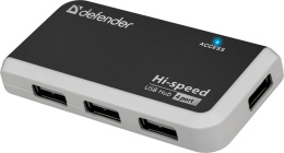 Хаб (разветвитель) Defender Quadro Infix, черный [83504]