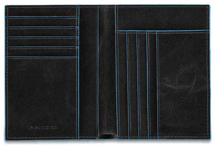 Кошелек мужской Piquadro Blue Square, кожа натуральная, черный [pu1393b2r/n]