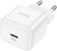 Сетевое зарядное устройство Hoco N32 Glory White,  USB-C, 30Вт, 3A, белый