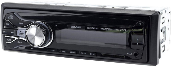 Автомагнитола Swat MEX-1042UBG 1DIN 4x50Вт SWAT MEX-1042UBG