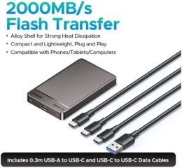 Внешний SSD накопитель UGREEN CM766 35270 Portable Solid State Drive 1TB - Meteorite Gray