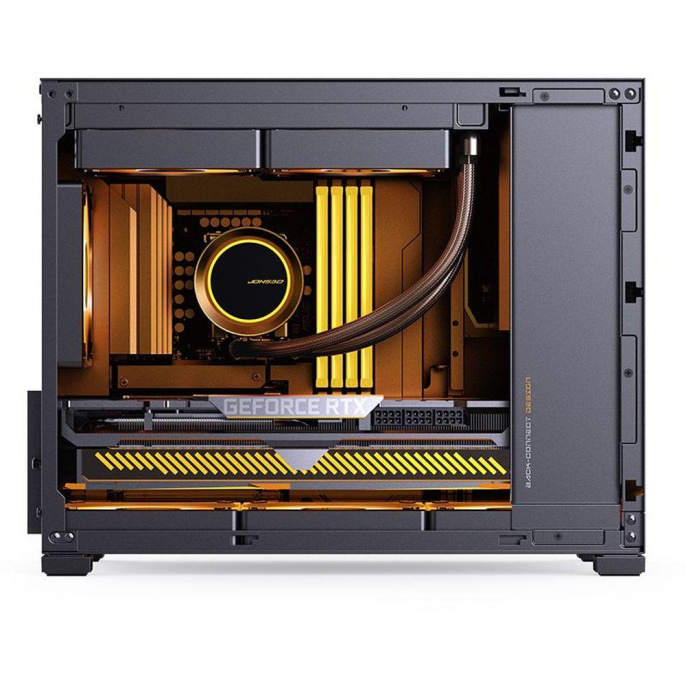 Корпус без блока питания Case JONSBO D32 STD, Mini-Tower, TG, no fan, 1xUSB-A 3.0 + 1xUSB-C 3.1, mATX, mITX Black (D32 STD BLACK)