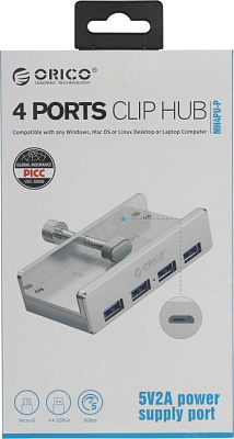 Разветвитель Orico MH4PU-P-SV 4-Port Hub USB3.0