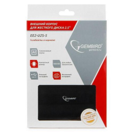 Внешний корпус 2.5" Gembird USB 2.0 SATA металл черный EE2-U2S-5