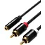 Кабель Vention аудио Jack 3,5 mm F/2RCA M - 1м Черный