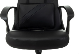 Кресло игровое Zombie 300 черный экокожа крестов. пластик пластик черный