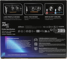 Видеокарта Asrock PCI-E 4.0 A310 LP 4G INTEL ARC A310 4Gb 64bit GDDR6 2000/15500 HDMIx1 DPx1 HDCP Ret low profile