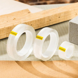 Клейкая лента универсальная двусторонняя Deli EA503 прозрачная шир.24мм дл.1м