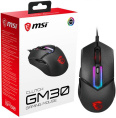 Мышь проводная MSI Clutch GM30, игровая, оптическая, USB, 6200dpi, черный [s12-0401850-d22]