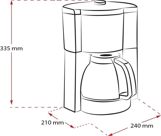 Кофеварка Melitta Look V Therm Timer Black Filter,  капельная,  черный  / нержавеющая сталь [1025-18]