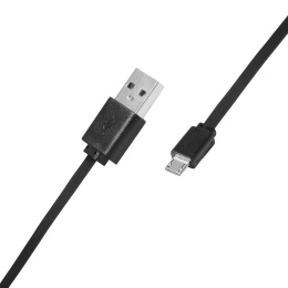 Кабель SUNWIND micro USB (m) -  USB (m),  1м,  плоский,  2A,  черный