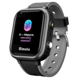 Смарт-часы Кнопка Жизни Aimoto Маруся IQ 4G,  1.44",  черный/черный [8108802]